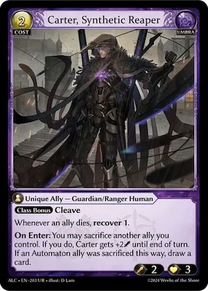 Carter, Synthetic Reaper #203 – Alchemical Revolution