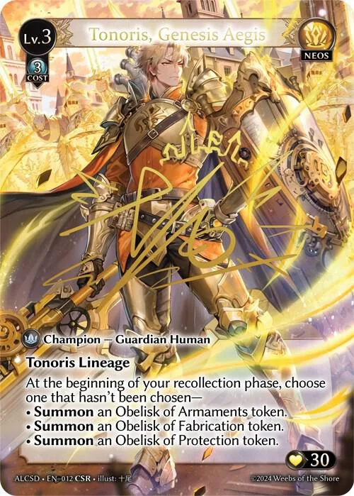 Tonoris, Genesis Aegis (CSR) #12 – Alchemical Revolution Starter Decks