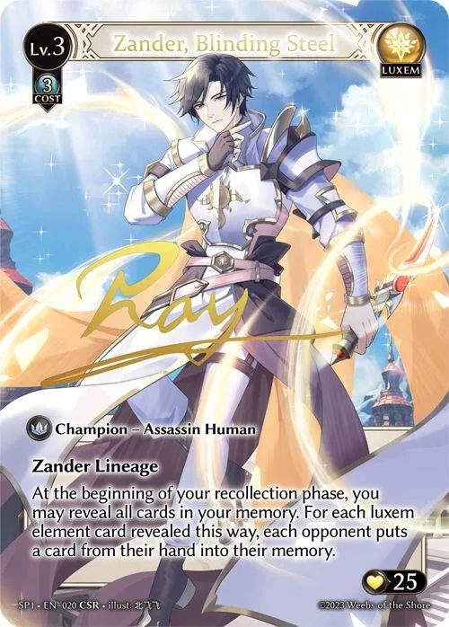 Zander, Blinding Steel (CSR) #20 – Supporter Pack 1