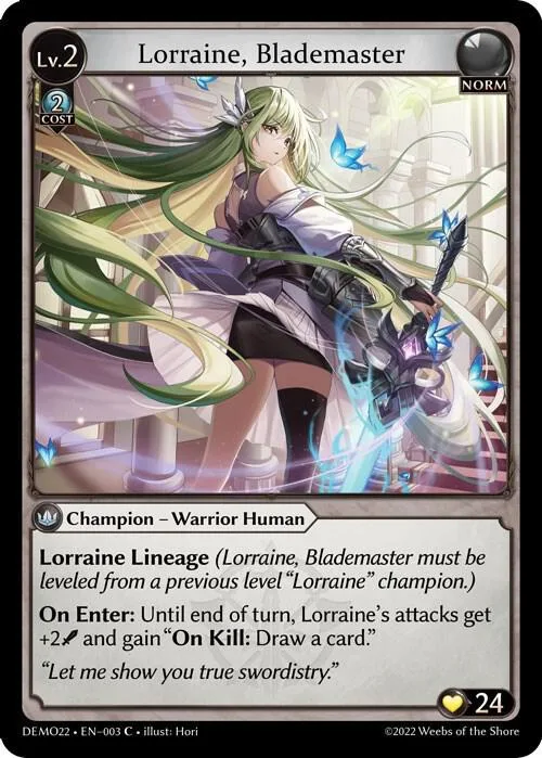 Lorraine, Blademaster #3 – 2022 Demo Deck