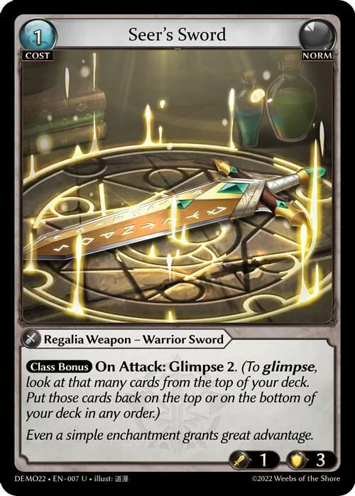 Seer's Sword #7 – 2022 Demo Deck