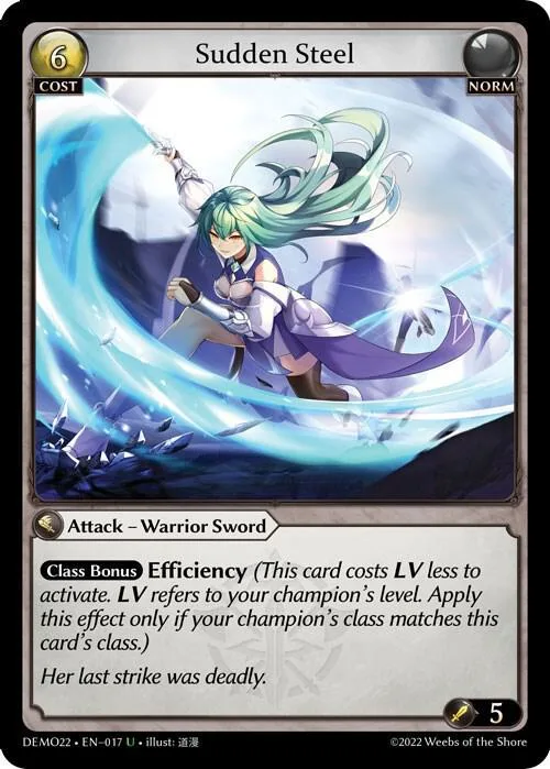Sudden Steel #17 – 2022 Demo Deck