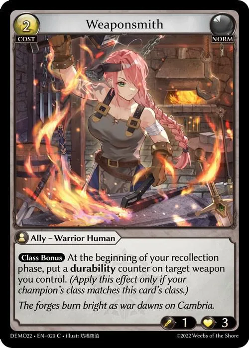 Weaponsmith #20 – 2022 Demo Deck
