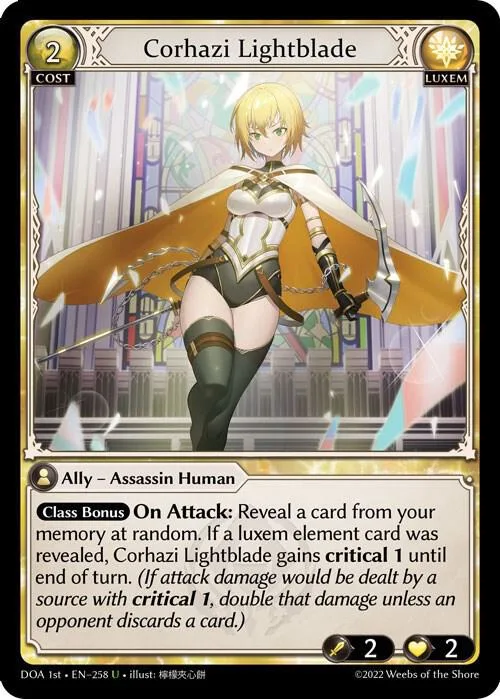Corhazi Lightblade #258 – Dawn of Ashes 1st Edition
