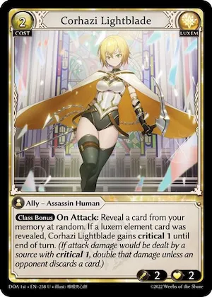 Corhazi Lightblade #258 – Dawn of Ashes 1st Edition