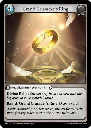 Grand Crusader's Ring #38 – Dawn of Ashes 1st Edition