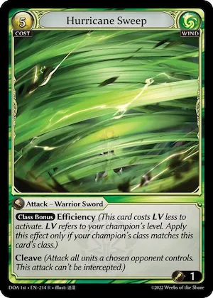 Hurricane Sweep #214 – Dawn of Ashes 1st Edition