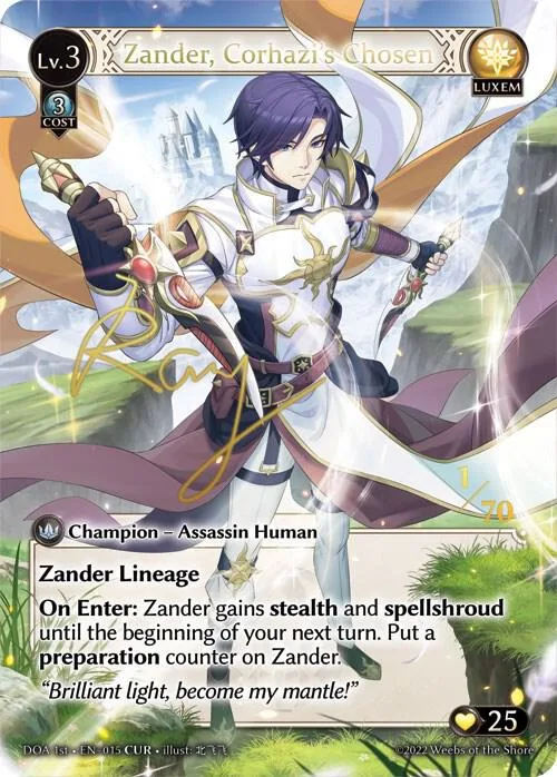 Zander, Corhazi's Chosen (CUR) #15 – Dawn of Ashes 1st Edition