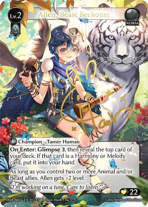 Allen, Beast Beckoner (CSR) #16 – Dawn of Ashes Alter Edition
