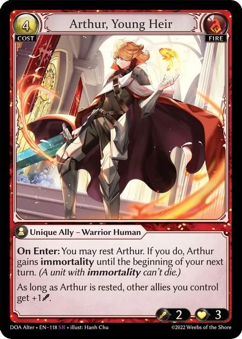 Arthur, Young Heir #118 – Dawn of Ashes Alter Edition