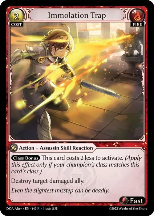 Immolation Trap #142 – Dawn of Ashes Alter Edition