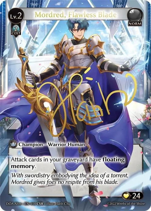 Mordred, Flawless Blade (CSR) #18 – Dawn of Ashes Alter Edition