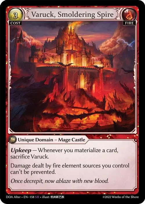 Varuck, Smoldering Spire #158 – Dawn of Ashes Alter Edition