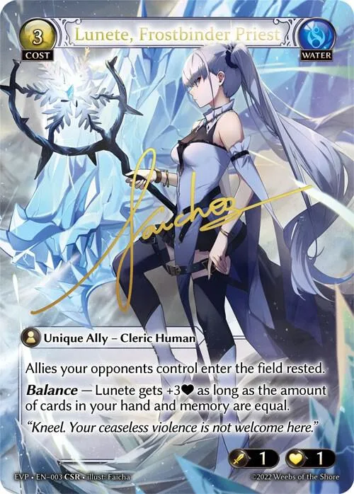 Lunete, Frostbinder Priest #3 – Dawn of Ashes Event Pack
