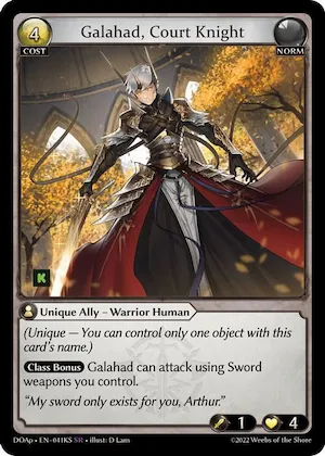 Galahad, Court Knight #41ks – Dawn of Ashes Prelude