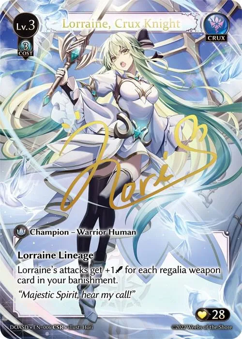 Lorraine, Crux Knight (CSR) #6 – Dawn of Ashes Starter Decks