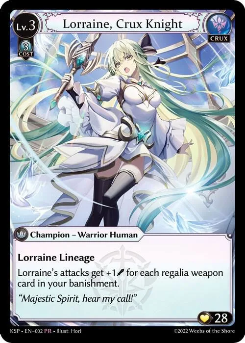 Lorraine, Crux Knight #2 – Kickstarter Promotional Cards