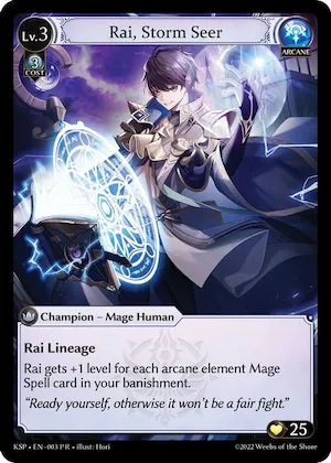 Rai, Storm Seer #3 – Kickstarter Promotional Cards
