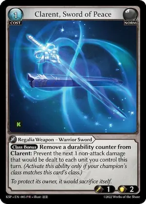 Clarent, Sword of Peace #5 – Kickstarter Promotional Cards