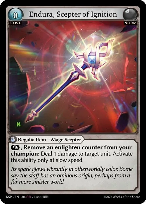 Endura, Scepter of Ignition #6 – Kickstarter Promotional Cards