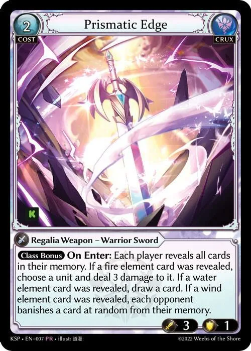 Prismatic Edge #7 – Kickstarter Promotional Cards