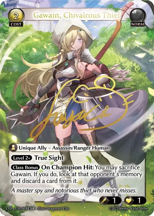 Gawain, Chivalrous Thief (CSR) #4 – Promotional Cards