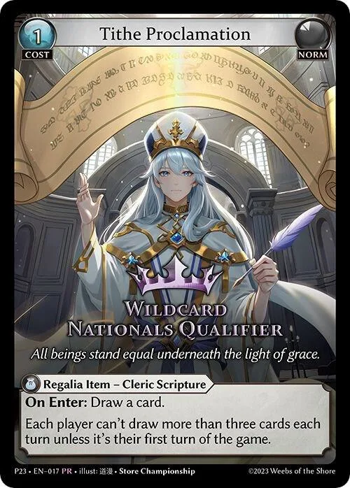 Tithe Proclamation #17 – Promotional Cards