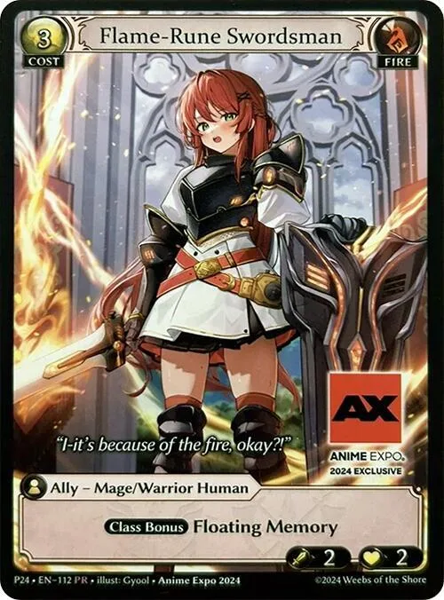 Flame-Rune Swordsman #112 – Promotional Cards