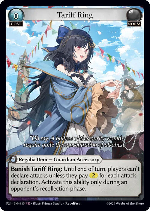 Tariff Ring (115) #115 – Promotional Cards