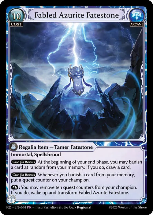 Fabled Azurite Fatestone // Seiryuu, Azure Dragon #44 – Promotional Cards
