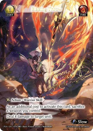 Blazing Throw (CPR) #118 – Promotional Cards