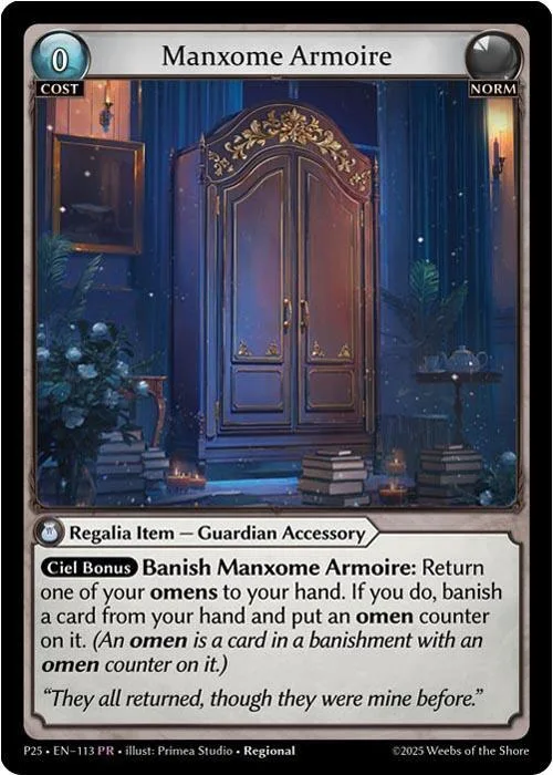 Manxome Armoire #113 – Promotional Cards