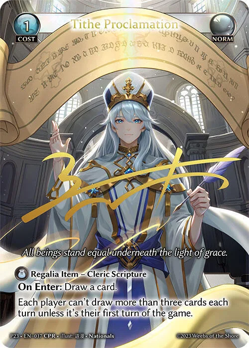 Tithe Proclamation (CPR) #17 – Promotional Cards