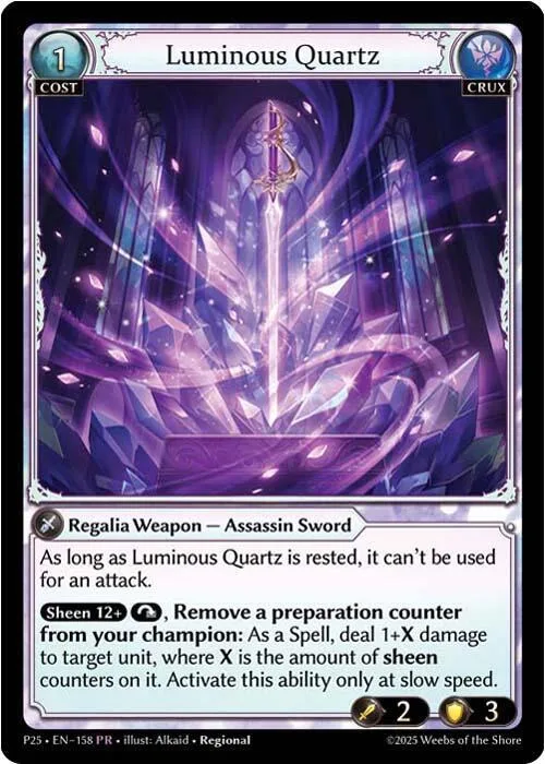 Luminous Quartz #158 – Promotional Cards