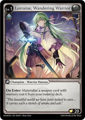 Lorraine, Wandering Warrior #3 – 2023 Demo Deck