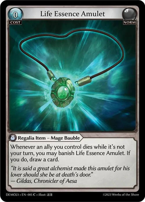 Life Essence Amulet #5 – 2023 Demo Deck
