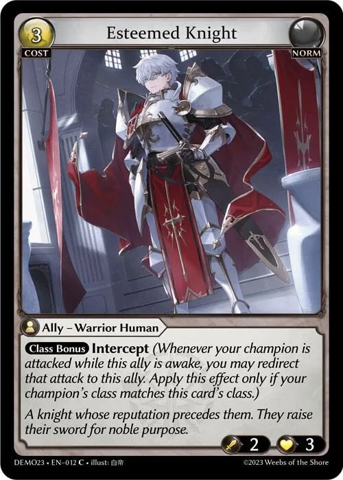 Esteemed Knight #12 – 2023 Demo Deck