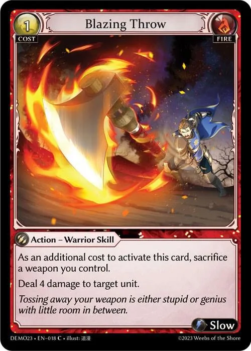 Blazing Throw #18 – 2023 Demo Deck