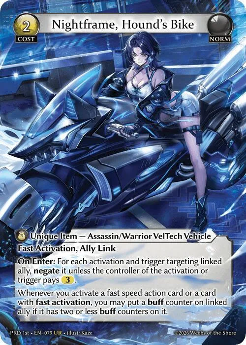 Nightframe, Hound's Bike (UR) #79 – Asphodel / Paradise