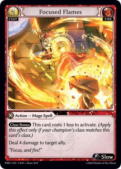Focused Flames (Interference Curio Foil) #118 – Asphodel / Paradise