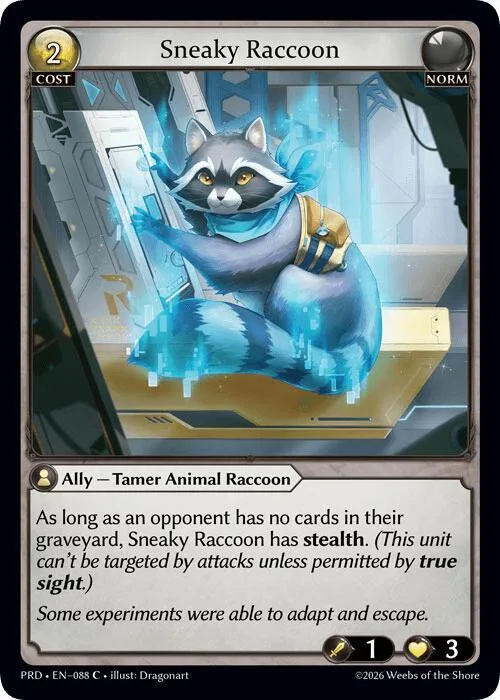 Sneaky Raccoon (Interference Curio Foil) #88 – Asphodel / Paradise