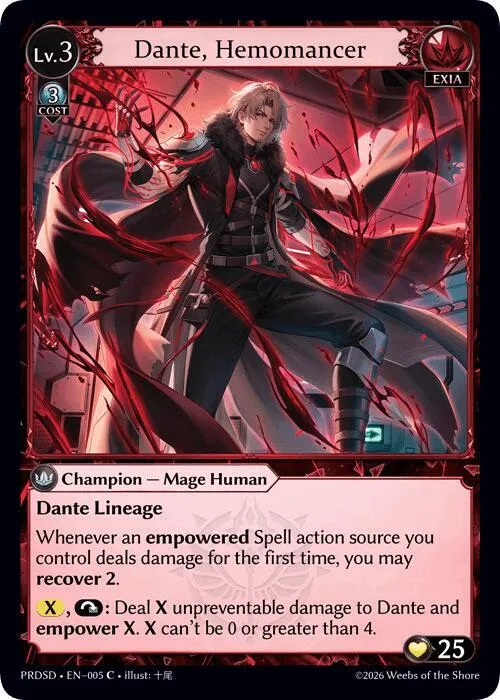 Dante, Hemomancer #5 – Asphodel / Paradise Starter Decks