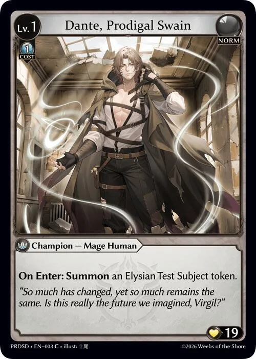 Dante, Prodigal Swain #3 – Asphodel / Paradise Starter Decks