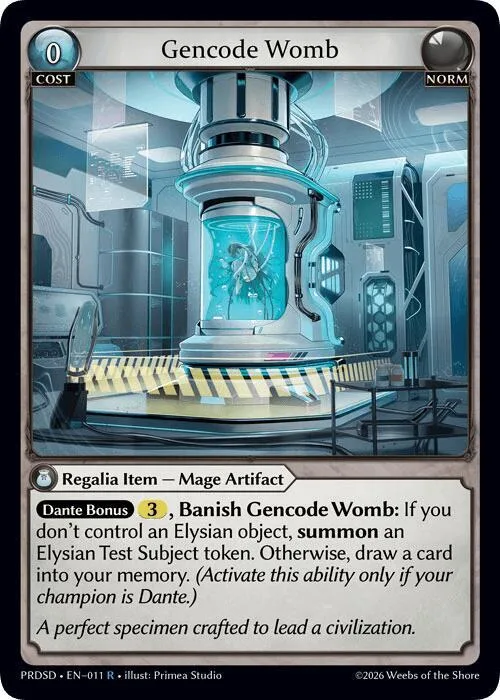 Gencode Womb #11 – Asphodel / Paradise Starter Decks