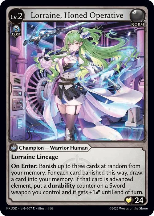 Lorraine, Honed Operative #7 – Asphodel / Paradise Starter Decks
