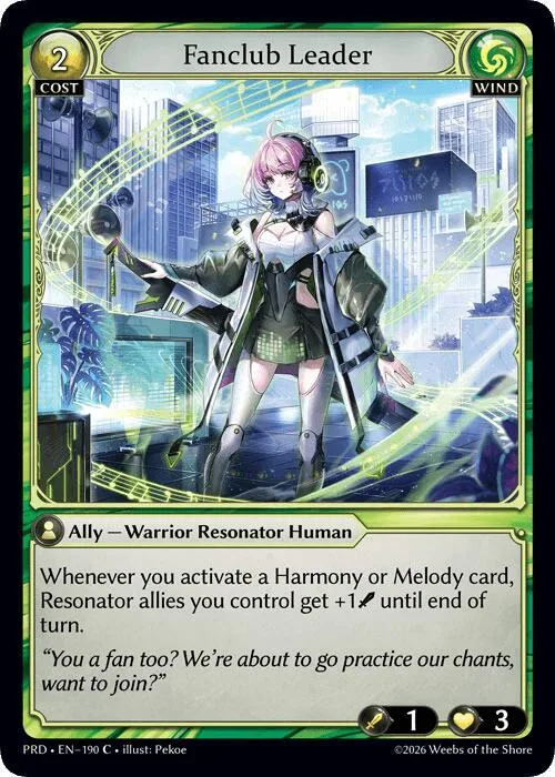 Fanclub Leader (Interference Curio Foil) #190 – Asphodel / Paradise