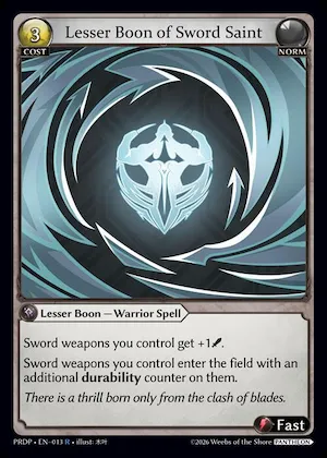 Lesser Boon of Sword Saint #13 – Asphodel / Paradise: Pantheon