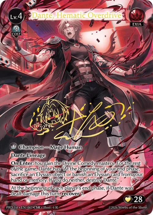 Dante, Hematic Overdrive (CSR) #7 – Asphodel / Paradise