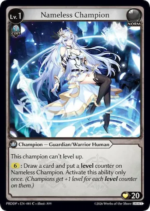 Nameless Champion (Guardian/Warrior) #1 – Asphodel / Paradise Draft Pack