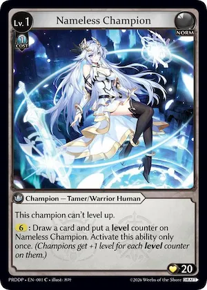 Nameless Champion (Tamer/Warrior) #1 – Asphodel / Paradise Draft Pack